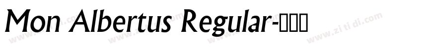Mon Albertus Regular字体转换